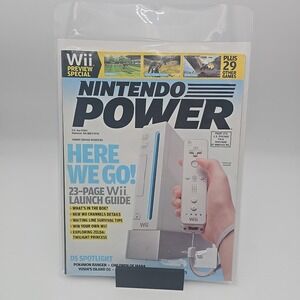 Nintendo Power Magazine Volume 210 December 2006 Wii Launch Poster Pokemon Comic